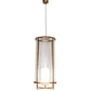 Meyda Lighting Tryon 18" LED Gold Matte Pendant Light With Clear Seeded Glass & Statuario Idalight Shade