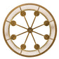 Meyda Lighting Tryon 60" LED Gold Matte Chandelier With Clear Seeded & White Shade Glass