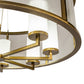 Meyda Lighting Tryon 60" LED Gold Matte Chandelier With Clear Seeded & White Shade Glass