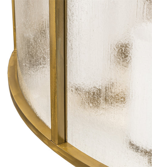 Meyda Lighting Tryon 60" LED Gold Matte Chandelier With Clear Seeded & White Shade Glass