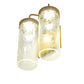 Meyda Lighting Tryon 8" 2-Light LED Gold Matte Wall Sconce With Clear Cracked Ice Shade Glass