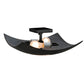 Meyda Lighting Tucano 20" 2-Light Black Flush Mount Light With Multi-Colored Fused Shade Glass