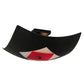 Meyda Lighting Tucano 20" 2-Light Black Flush Mount Light With Multi-Colored Fused Shade Glass