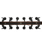 Meyda Lighting Tudor 60" 15-Light LED Wrought Iron Island Chandelier With Green Irregular Candle Top Jadestone Shade