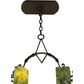 Meyda Lighting Tudor 60" 15-Light LED Wrought Iron Island Chandelier With Green Irregular Candle Top Jadestone Shade