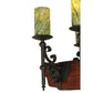 Meyda Lighting Tudor 60" 15-Light LED Wrought Iron Island Chandelier With Green Jadestone Shade