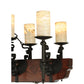 Meyda Lighting Tudor 60" 15-Light LED Wrought Iron Island Chandelier With White Jadestone Shade