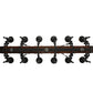 Meyda Lighting Tudor 60" 15-Light LED Wrought Iron Island Chandelier With White Jadestone Shade