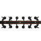 Meyda Lighting Tudor 60" 15-Light Wrought Iron Chandelier With Amber Faux Candlelight