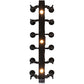 Meyda Lighting Tudor 60" 15-Light Wrought Iron & Wood Grain Island Chandelier With Amber Faux Candlelight
