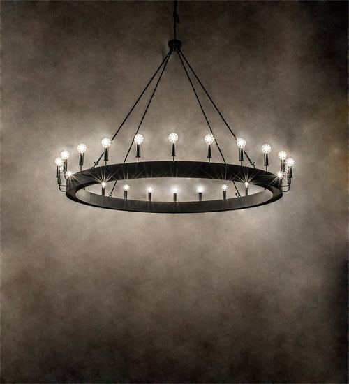 Meyda Lighting Tulin 96" 24-Light Flat Black Chandelier
