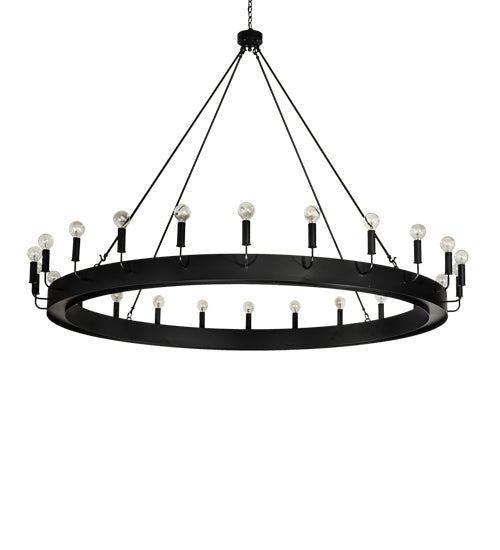 Meyda Lighting Tulin 96" 24-Light Flat Black Chandelier