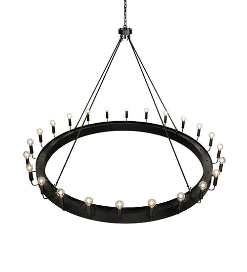 Meyda Lighting Tulin 96" 24-Light Flat Black Chandelier