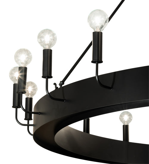 Meyda Lighting Tulin 96" 24-Light Flat Black Chandelier