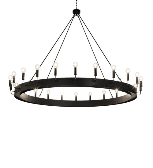 Meyda Lighting Tulin 96" 24-Light Flat Black Chandelier