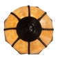 Meyda Lighting Tulip 11" Craftsman Brown On Brass Pendant Light With Beige Art Shade Glass