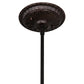 Meyda Lighting Tulip 11" Craftsman Brown On Brass Pendant Light With Beige Art Shade Glass