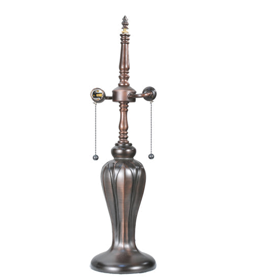 Meyda Lighting Tulip Vase 24" Mahogany Bronze Table Lamp Base