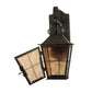 Meyda Lighting Turin 9" Euro Cafe Lantern Wall Sconce Silver Mica Shade Glass