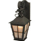 Meyda Lighting Turin 9" Euro Cafe Lantern Wall Sconce Silver Mica Shade Glass