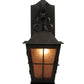 Meyda Lighting Turin 9" Euro Cafe Lantern Wall Sconce Silver Mica Shade Glass