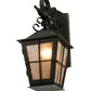 Meyda Lighting Turin 9" Euro Cafe Lantern Wall Sconce Silver Mica Shade Glass