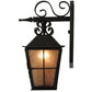Meyda Lighting Turin 9" Euro Cafe Lantern Wall Sconce Silver Mica Shade Glass