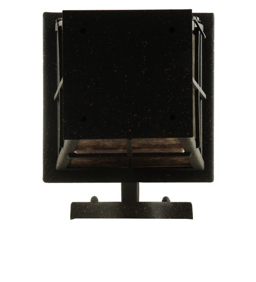 Meyda Lighting Turin 9" Euro Cafe Lantern Wall Sconce Silver Mica Shade Glass