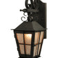 Meyda Lighting Turin 9" Euro Cafe Lantern Wall Sconce Silver Mica Shade Glass