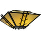 Meyda Lighting Turk 42" 8-Light Antique Iron Gate Semi-flush Mount Light With Sahara Taupe Idalight Shade