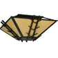 Meyda Lighting Turk 42" 8-Light Antique Iron Gate Semi-flush Mount Light With Sahara Taupe Idalight Shade