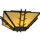 Meyda Lighting Turk 42" 8-Light Antique Iron Gate Semi-flush Mount Light With Sahara Taupe Idalight Shade