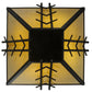 Meyda Lighting Turk 42" 8-Light Antique Iron Gate Semi-flush Mount Light With Sahara Taupe Idalight Shade
