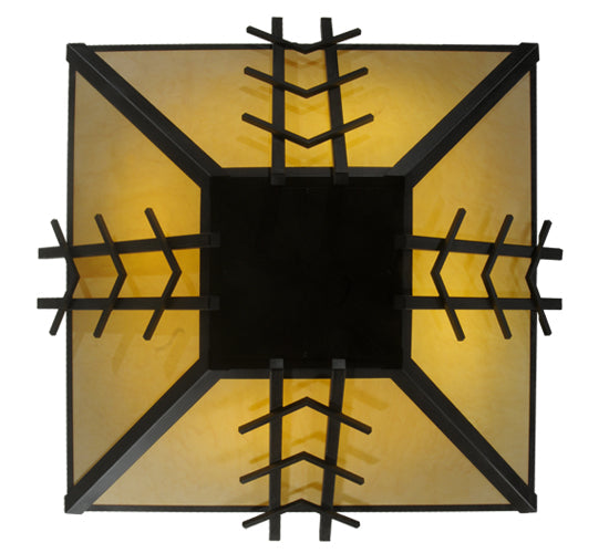 Meyda Lighting Turk 42" 8-Light Antique Iron Gate Semi-flush Mount Light With Sahara Taupe Idalight Shade