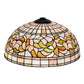 Meyda Lighting Turning Leaf 16" Beige & Green Shade Glass