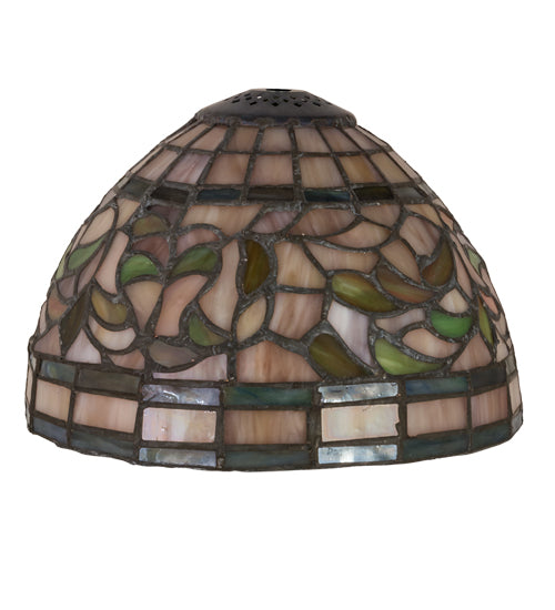 Meyda Lighting Turning Leaf 8" Multi-Colored Shade Glass