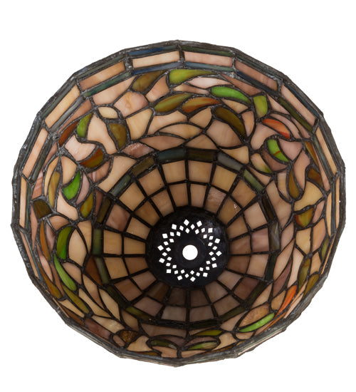 Meyda Lighting Turning Leaf 8" Multi-Colored Shade Glass