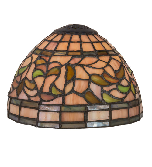 Meyda Lighting Turning Leaf 8" Multi-Colored Shade Glass