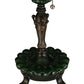 Meyda Lighting Turtleback 24" 2-Light Mahogany Bronze Table Lamp With Green Shade Glass