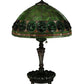 Meyda Lighting Turtleback 24" 2-Light Mahogany Bronze Table Lamp With Green Shade Glass