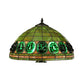 Meyda Lighting Turtleback 24" 2-Light Mahogany Bronze Table Lamp With Green Shade Glass