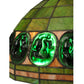 Meyda Lighting Turtleback 24" 2-Light Mahogany Bronze Table Lamp With Green Shade Glass