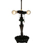 Meyda Lighting Turtleback 24" 2-Light Mahogany Bronze Table Lamp With Green Shade Glass
