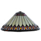 Meyda Lighting Tuscaloosa 17"W x 8"H Multi-Colored Stained Shade Glass