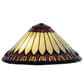 Meyda Lighting Tuscaloosa 17"W x 8"H Multi-Colored Stained Shade Glass