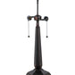 Meyda Lighting Tuscaloosa 25" 2-Light Mahogany Bronze Table Lamp With Multi-Colored Shade Glass