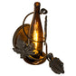 Meyda Lighting Tuscan Vineyard 10" Oil Rubbed Bronze Wall Sconce With Amber Wine Bottle Shade Glass