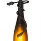 Meyda Lighting Tuscan Vineyard 12" 2-Light Oil Rubbed Bronze Island Pendant Light With Amber Wine Bottle Shade Glass