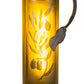 Meyda Lighting Tuscan Vineyard 12" 3-Light Textured Black Olive Branch Cascading Pendant Light With Green Wine Bottle Shade Glass