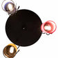 Meyda Lighting Tuscan Vineyard 16" 3-Light Textured Black Cascading Pendant Light With Multi-Colored Wine Bottle Shade Glass